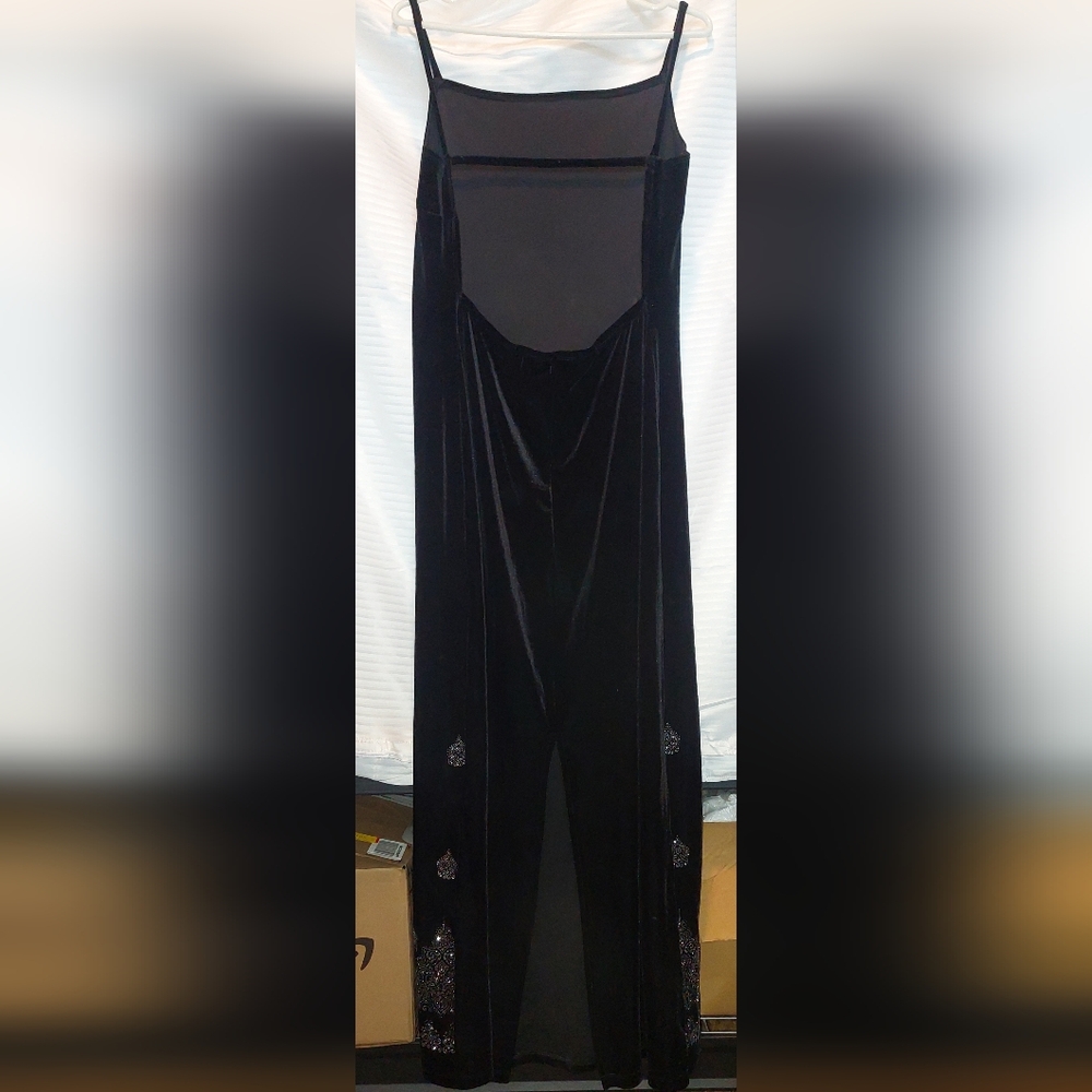 Womens XL Elegant Navy Blue Evening Dress - Picture 3 of 6